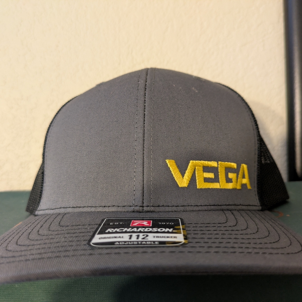 Vega Oilfield Service Hat Gray and Black Richardson Cap